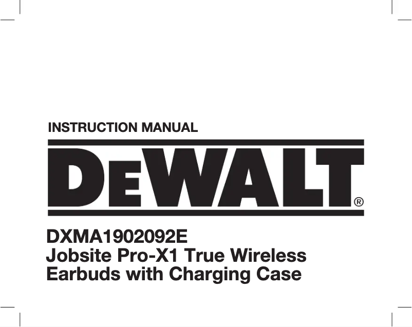 Página 1 del manual Manual de usuario DeWalt DXMA1902092E