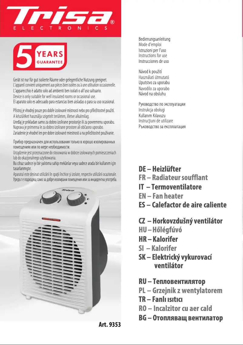 Page 1 de la notice Manuel utilisateur Trisa Heat & Chill