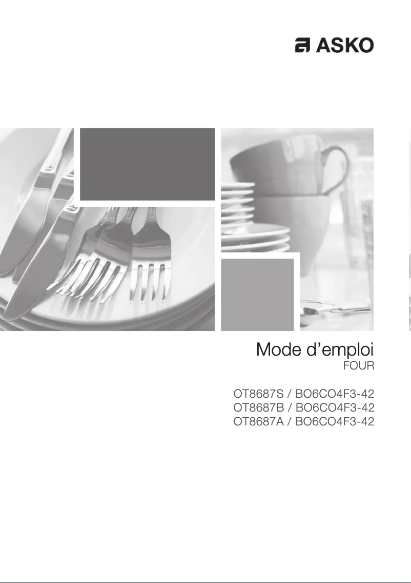 Page n°1 - Manuel utilisateur Asko OT8687BB