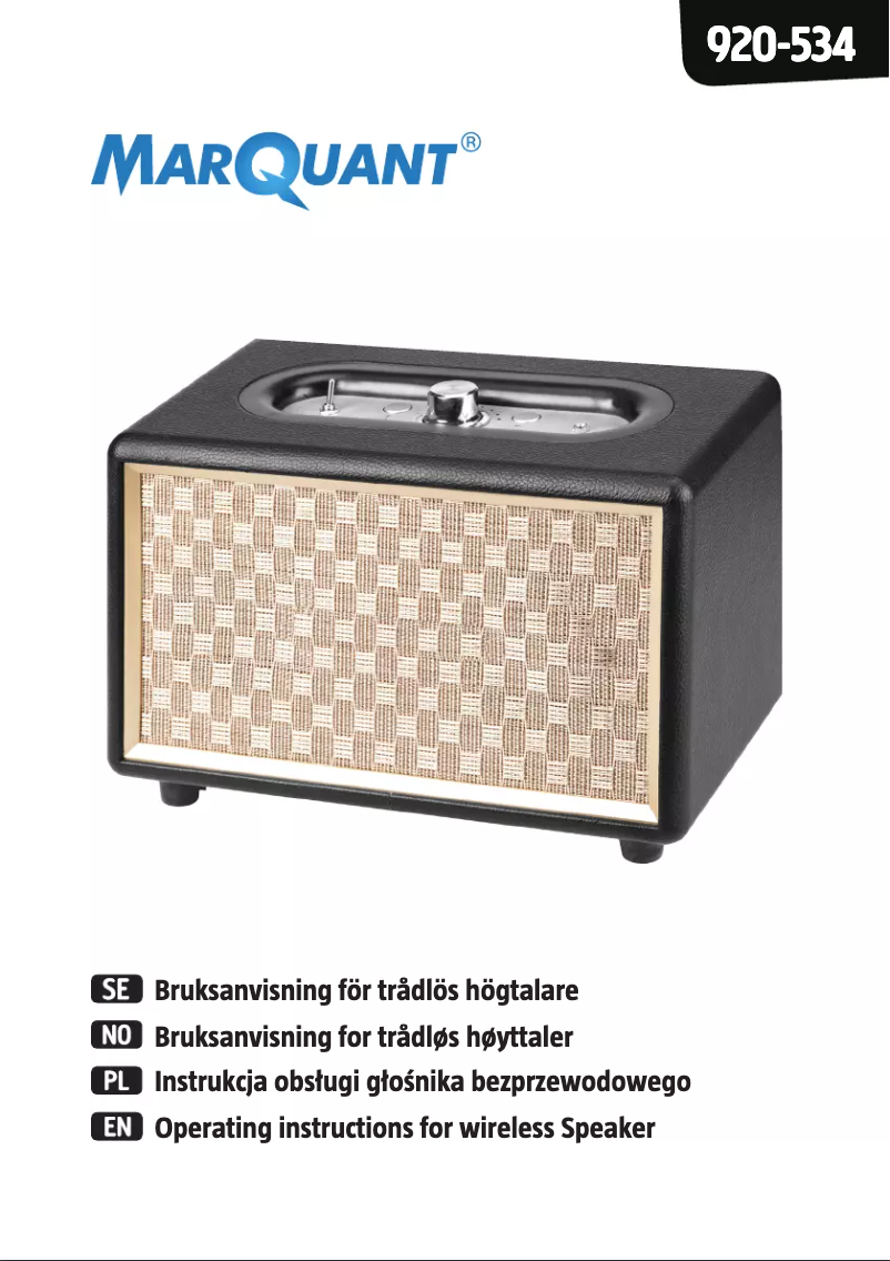 Page 1 de la notice Manuel utilisateur Marquant 920-534