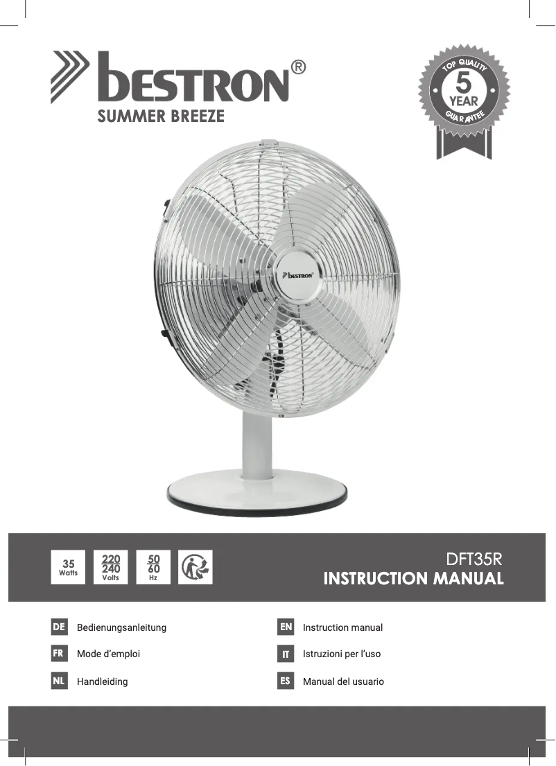 Image de la première page du manuel de l'appareil DFT35R