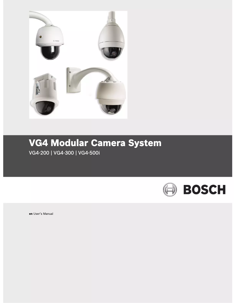 Page n°1 - Manuel utilisateur Bosch AutoDome VG4-161
