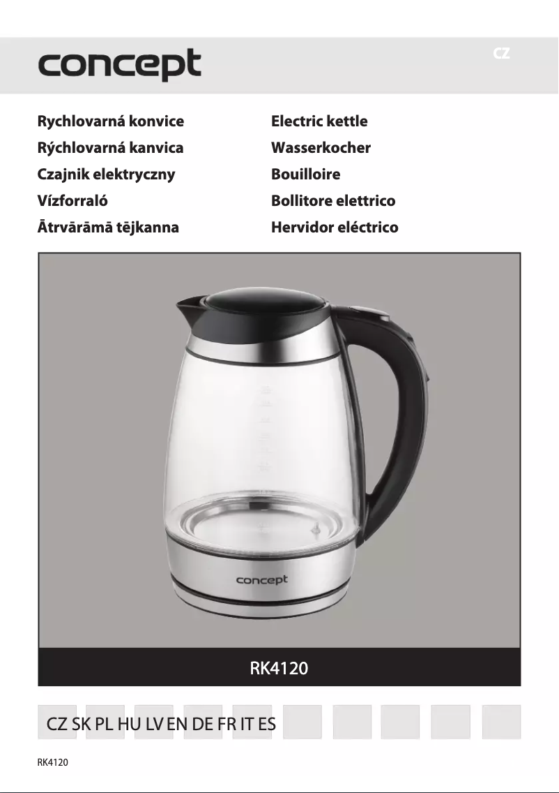 Page 1 de la notice Manuel utilisateur Concept RK4120