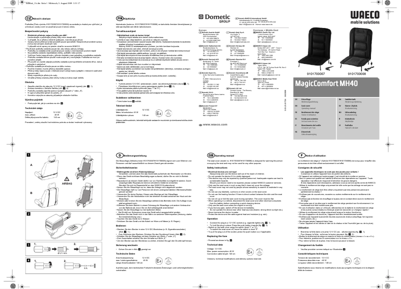 Página 1 del manual Manual de usuario Waeco MagicComfort MH40