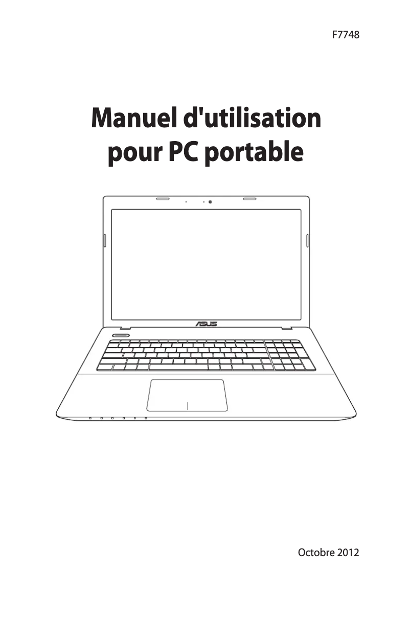 Image de la première page du manuel de l'appareil X75VB