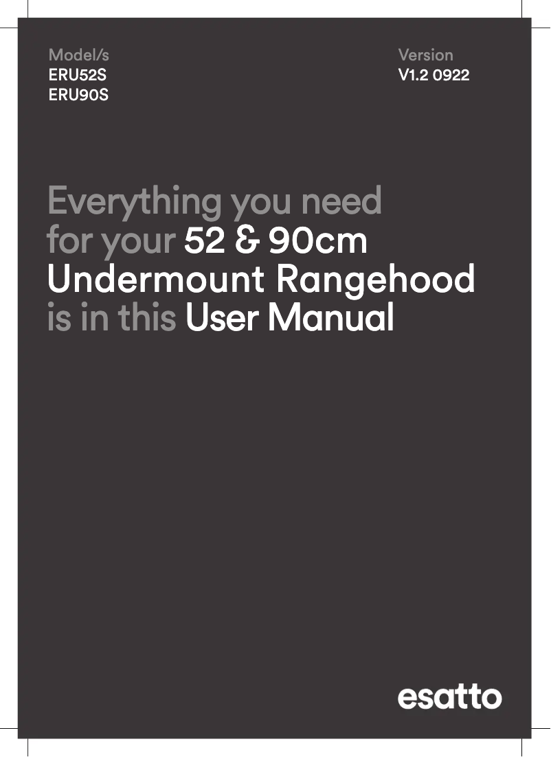 Page 1 de la notice Manuel utilisateur Esatto ERU52S