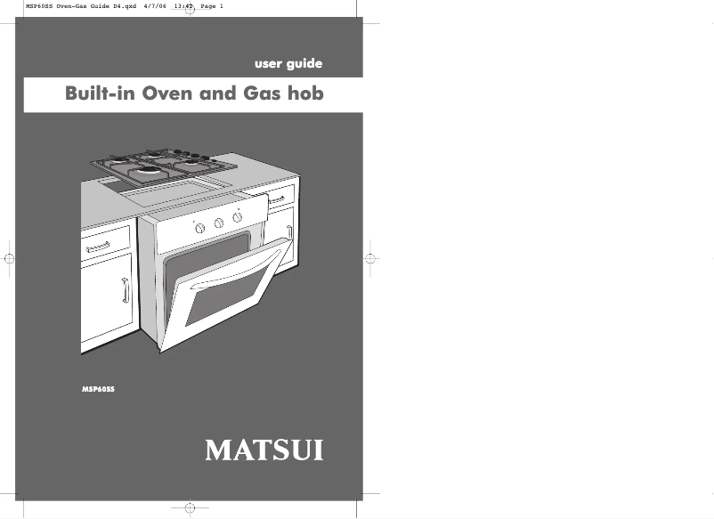 Page 1 de la notice Manuel utilisateur Matsui MSP60SS