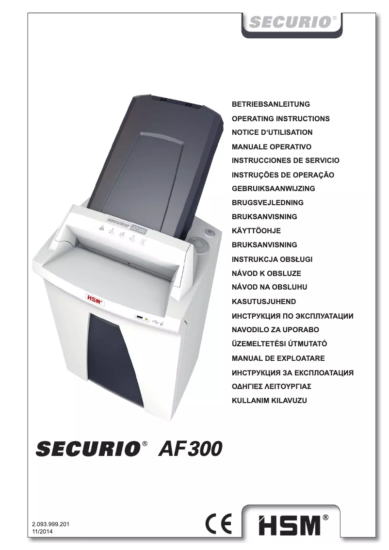 Page n°1 - Manuel utilisateur HSM Securio AF300 4.5 x 30mm