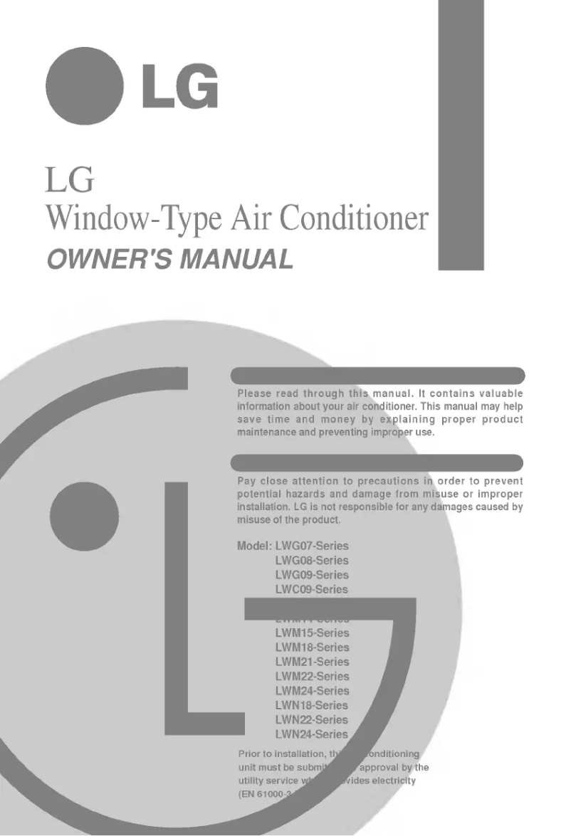 Page n°1 - Manuel utilisateur LG LWC0961PBG