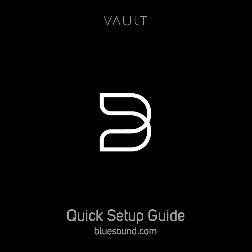 Page 1 de la notice Manuel utilisateur Bluesound Vault