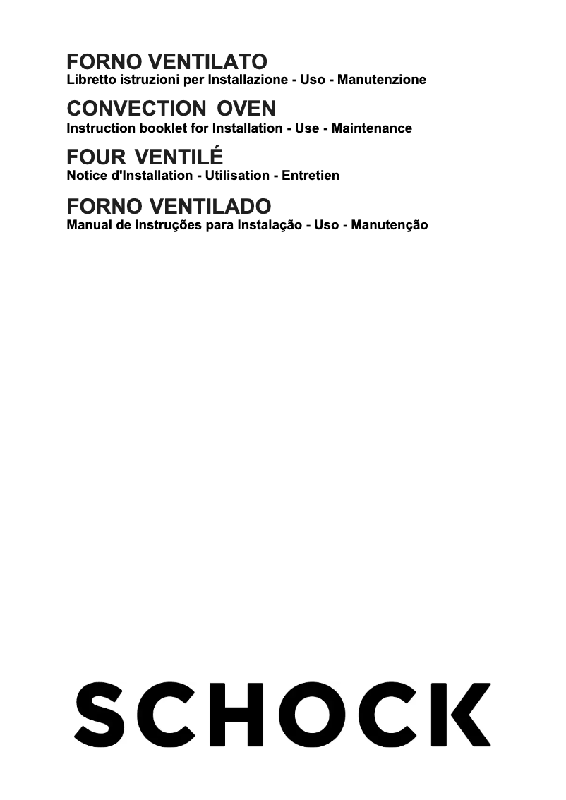 Page 1 de la notice Manuel utilisateur Schock F606 08