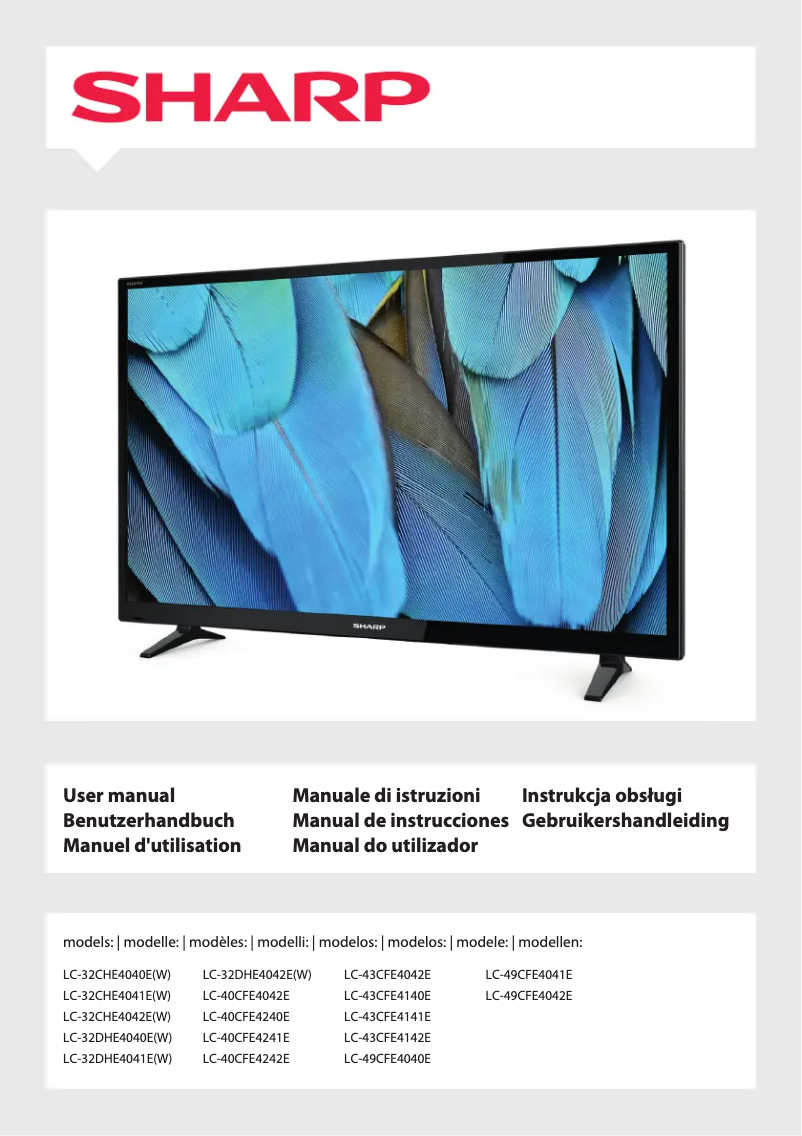 Image de la première page du manuel de l'appareil LC-49CFE4040E
