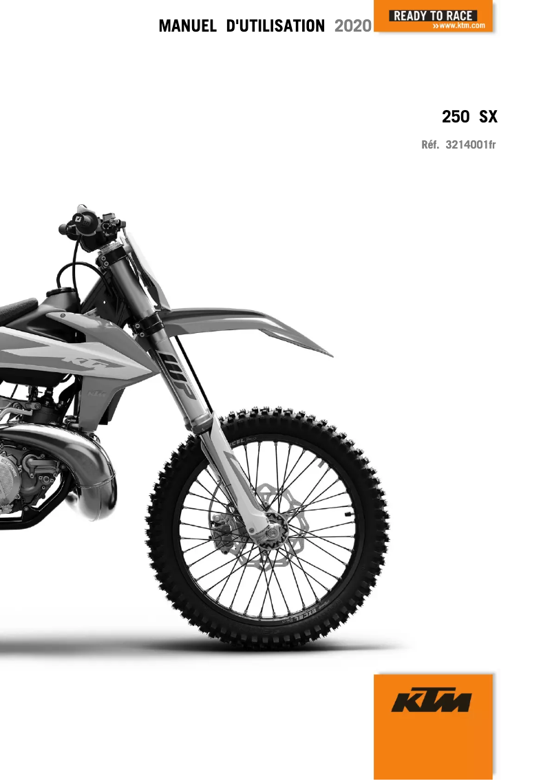 Página 1 del manual Manual de usuario KTM 250 SX (2020)