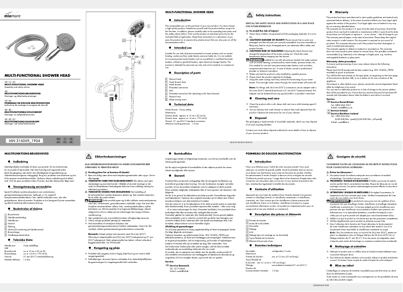 Page 1 de la notice Manuel utilisateur Miomare IAN 316069