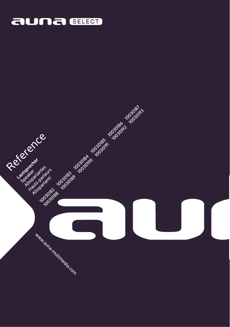 Page 1 de la notice Manuel utilisateur Auna Reference