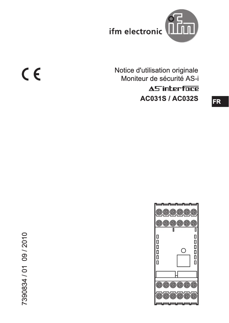 Page 1 de la notice Manuel utilisateur IFM AC032S