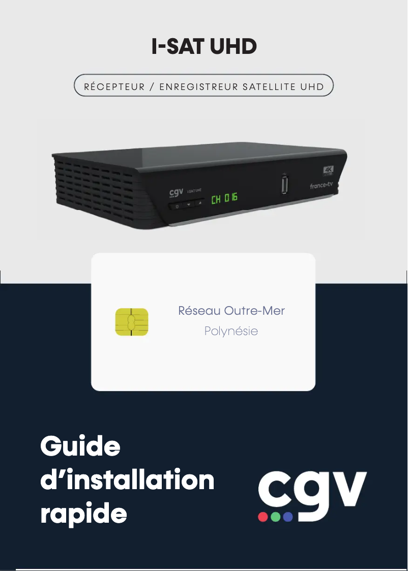 Image de la première page du manuel de l'appareil I-SAT UHD