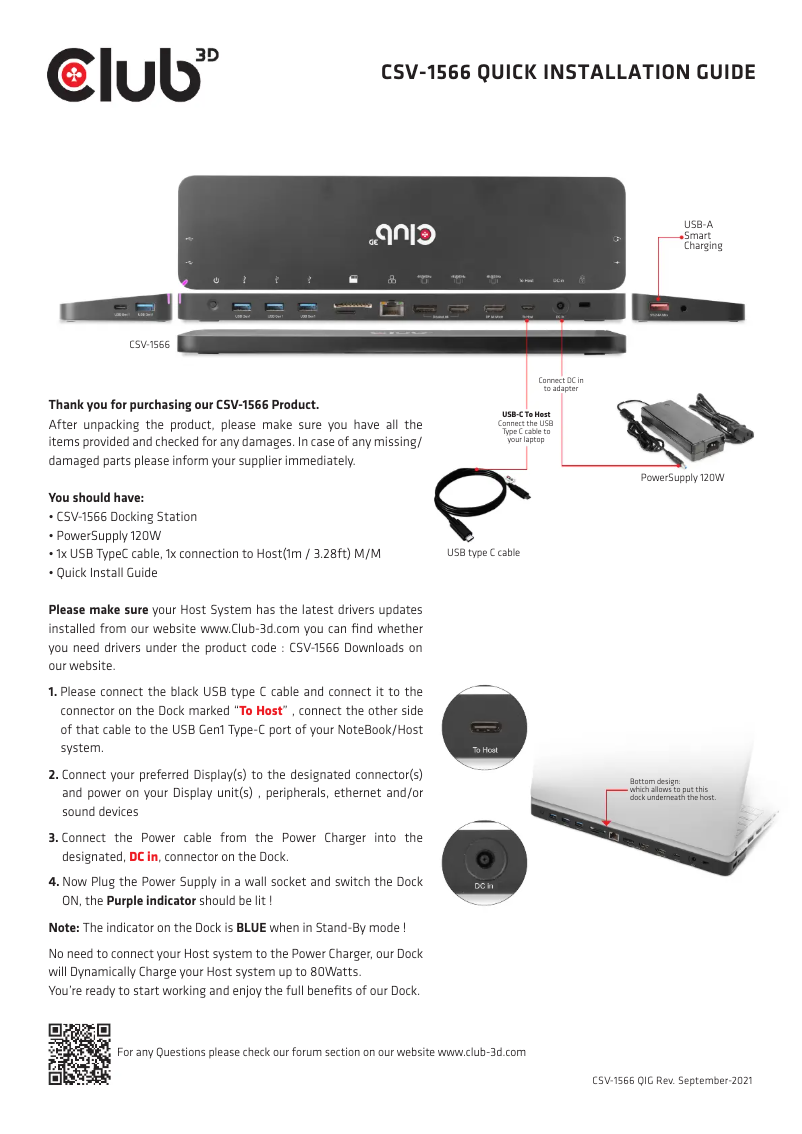 Página 1 del manual Manual de usuario CLUB3D CSV-1566