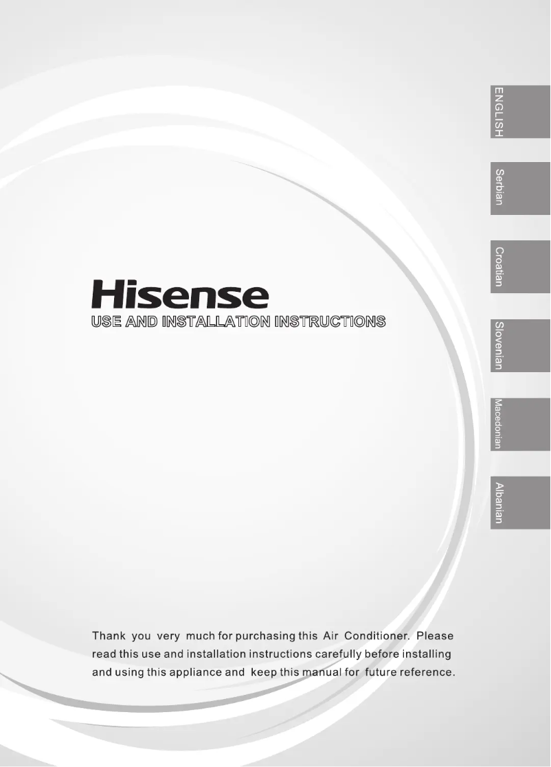 Page 1 de la notice Guide d'installation Hisense QG35XV0EG