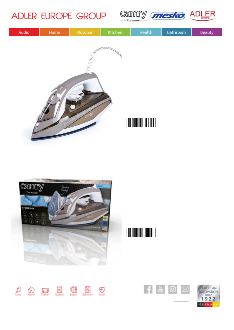 Page n°1 - Manuel utilisateur Adler AD 5018