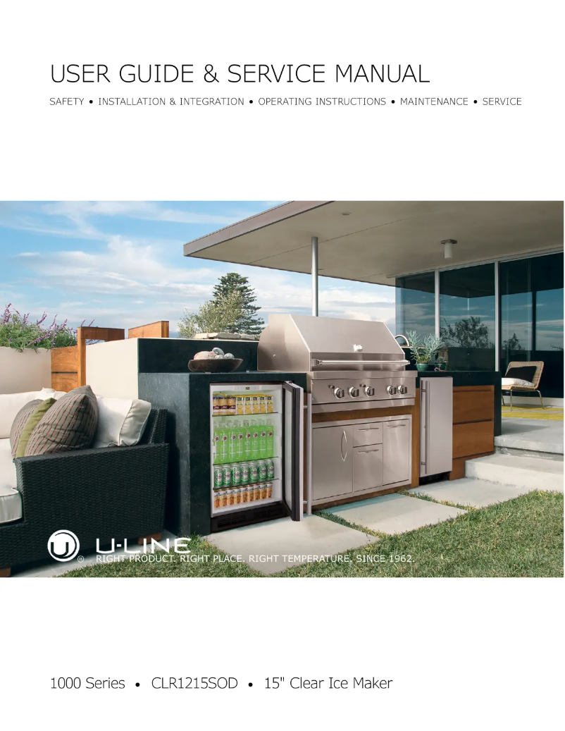 Page n°1 - Manuel utilisateur U-Line U-CLR1215OD40B