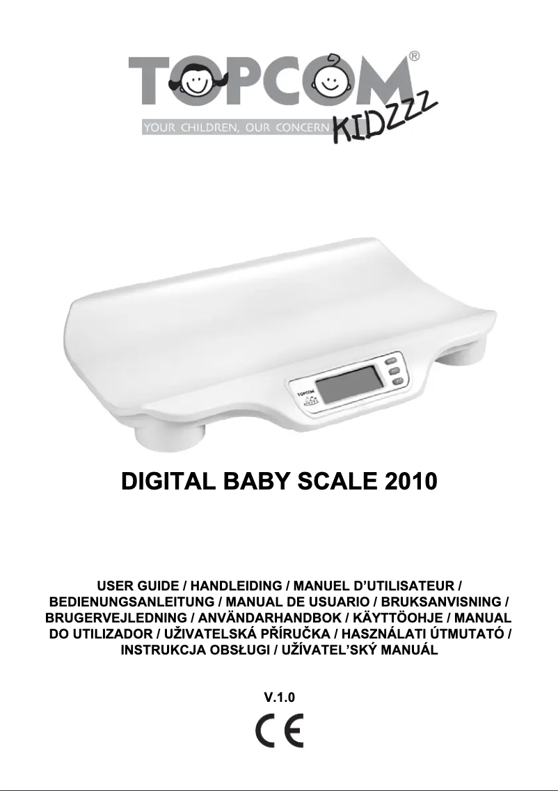 Image de la première page du manuel de l'appareil Digital Baby Scale 2010