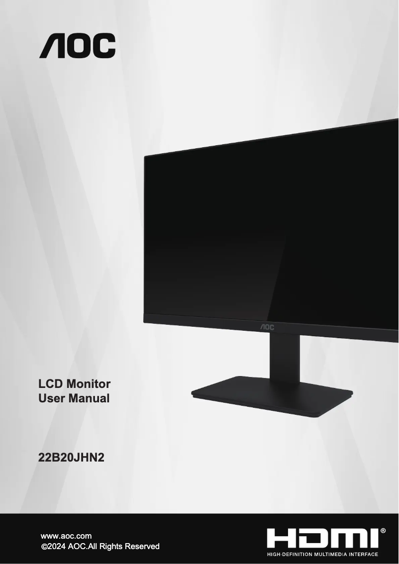 Página 1 del manual Manual de usuario AOC 22B20JHN2