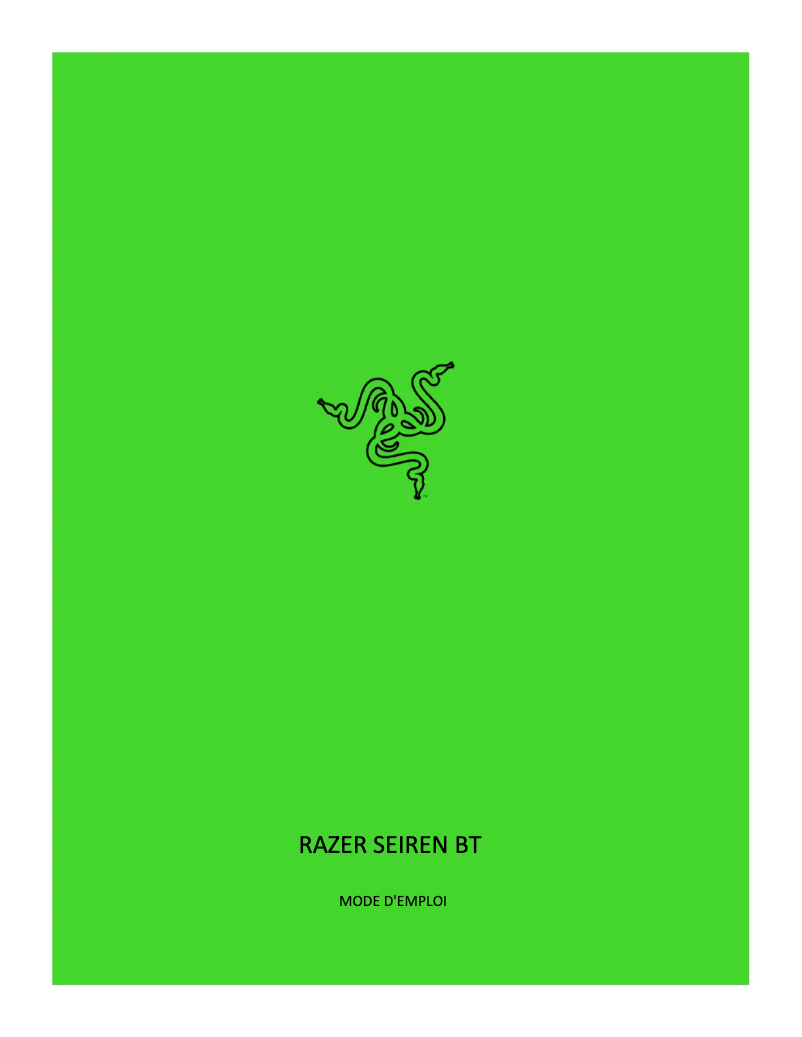 Image de la première page du manuel de l'appareil Seiren BT