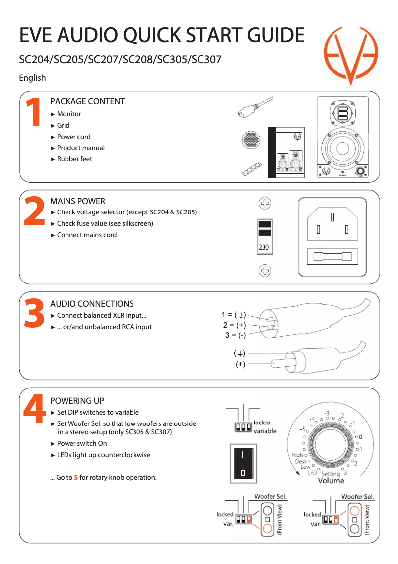 Página 1 del manual Manual de usuario Eve Audio SC205