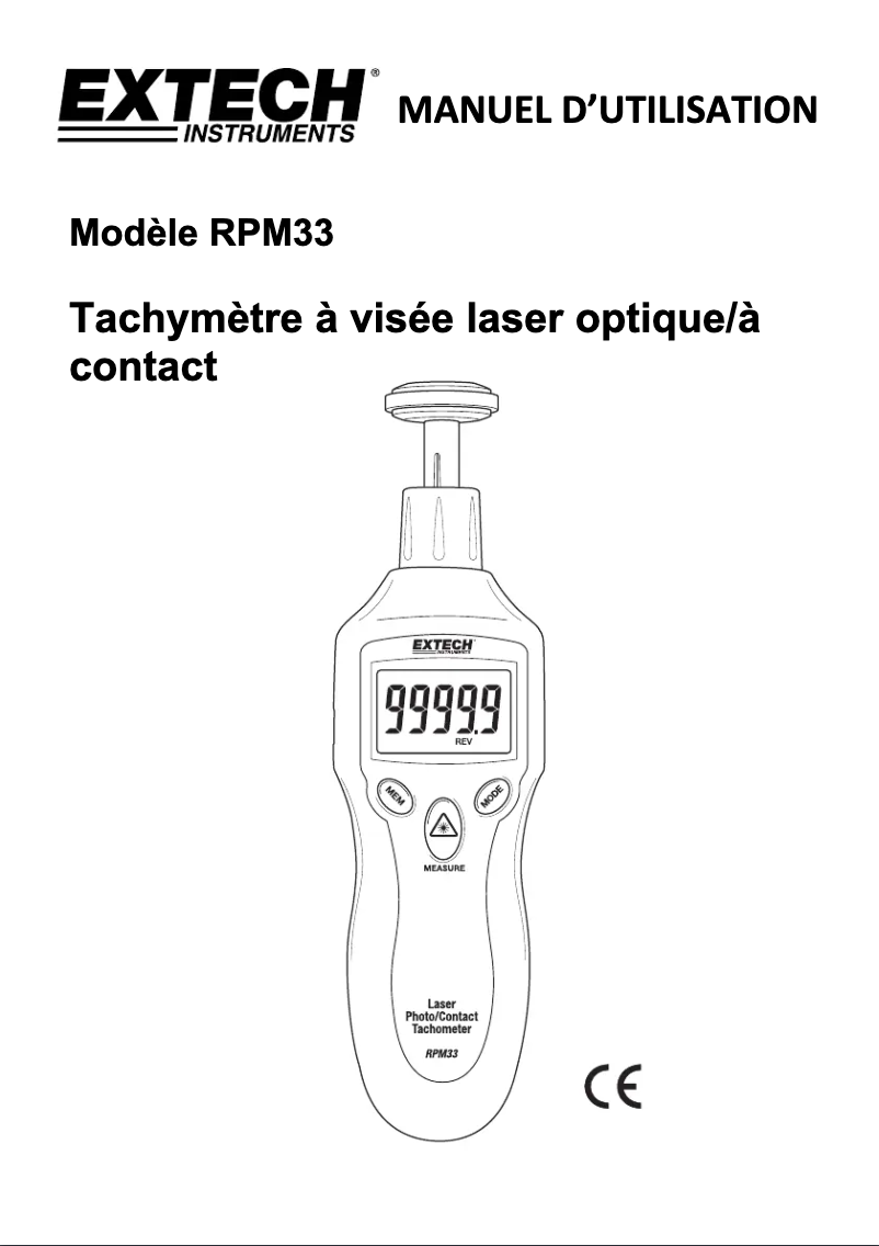 Image de la première page du manuel de l'appareil RPM33