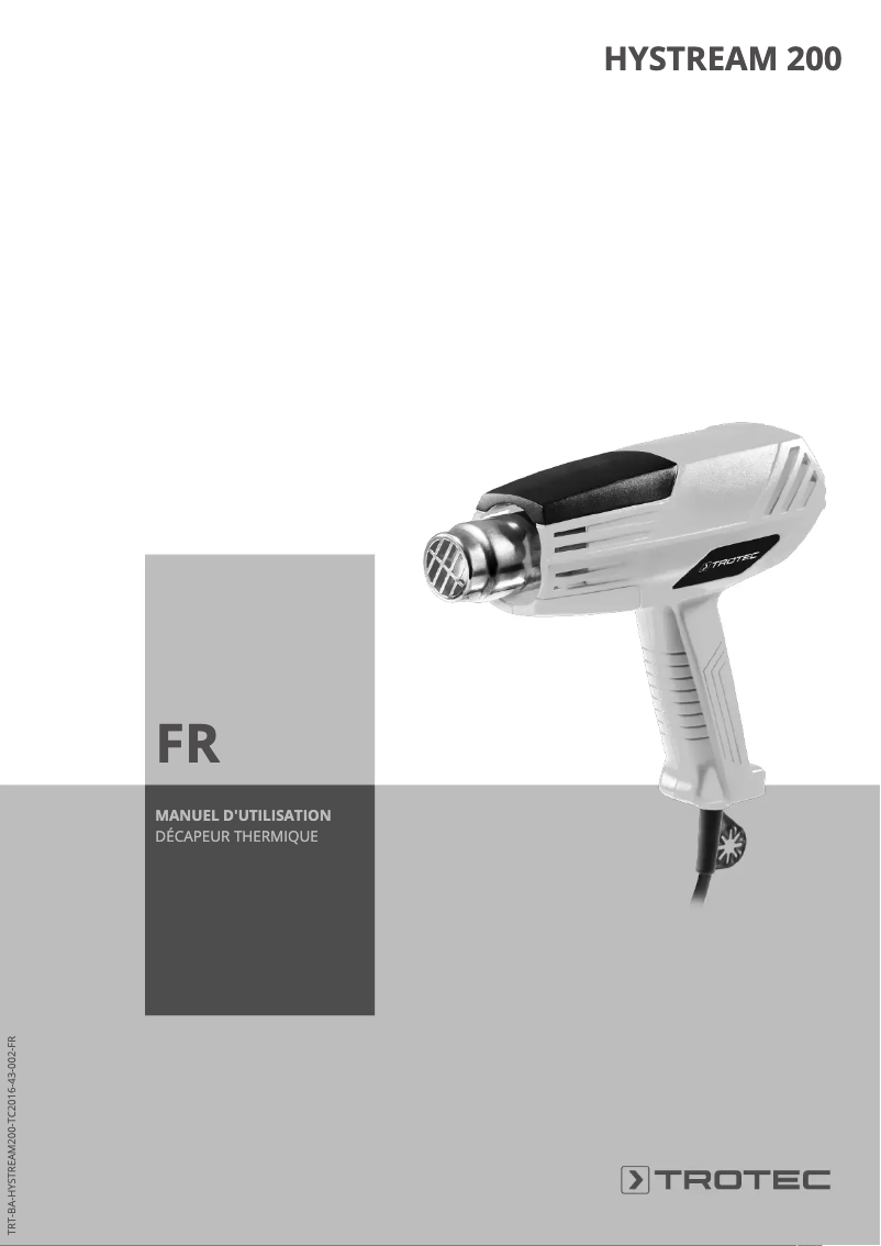 Image de la première page du manuel de l'appareil HyStream 200