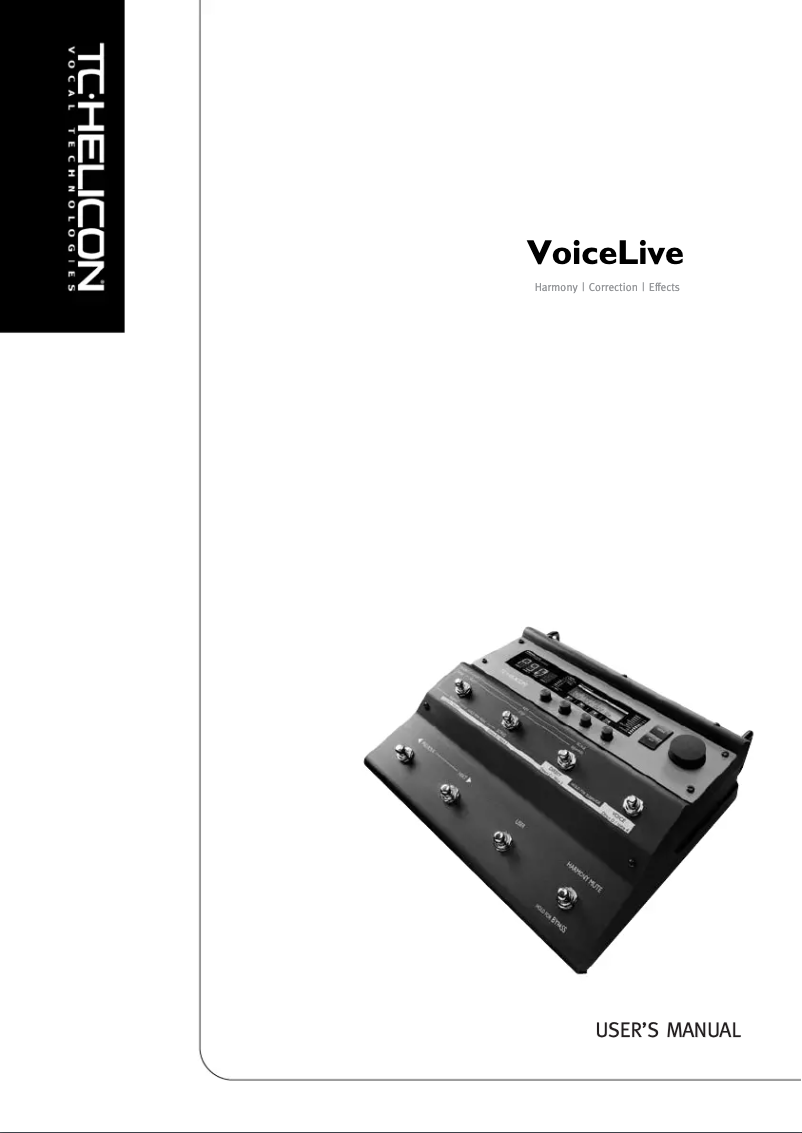 Page n°1 - Manuel utilisateur TC Helicon Voicelive