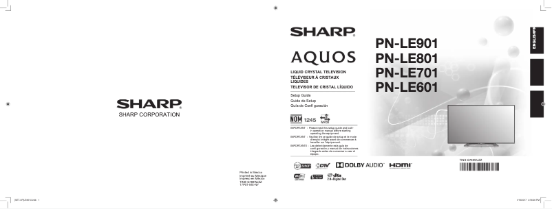 Image de la première page du manuel de l'appareil PN-LE701