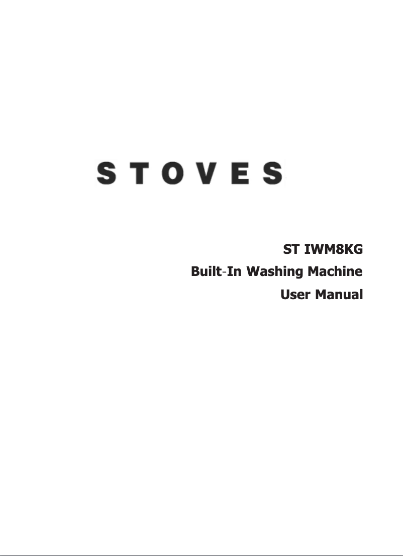 Page 1 de la notice Manuel utilisateur Stoves IWM8KG