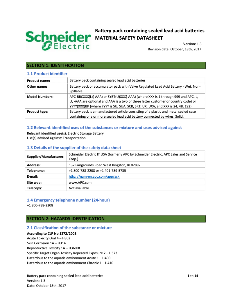 Page n°1 - Manuel utilisateur APC Back-UPS Pro BR1500G