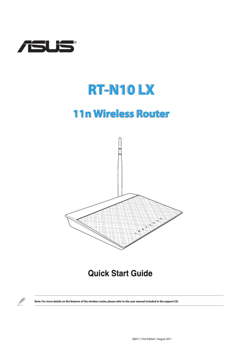 Page 1 de la notice Manuel utilisateur Asus RT-N10LX