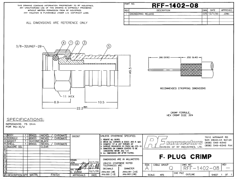 Image de la première page du manuel de l'appareil RFF-1402-08