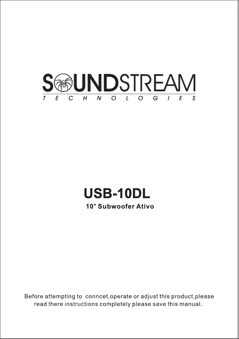 Page 1 de la notice Manuel utilisateur Soundstream USB-10DL