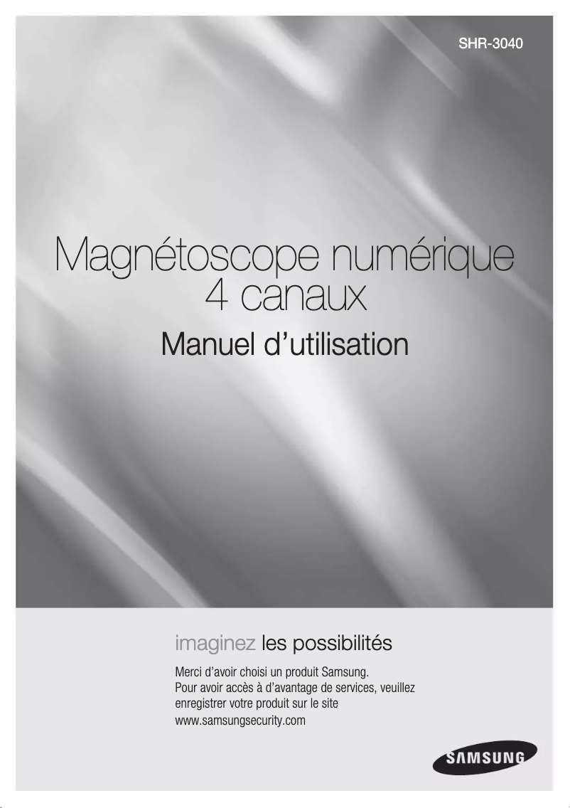 Image de la première page du manuel de l'appareil SHR-3040P0