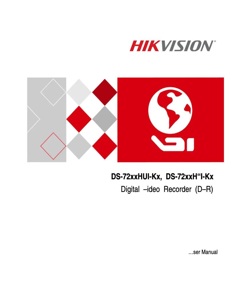 Page 1 de la notice Manuel utilisateur Hikvision DS-7216HUI-K2/P