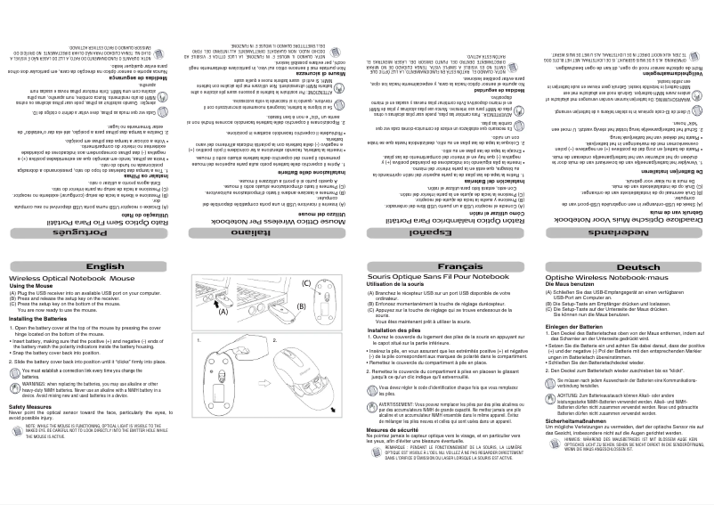 Page 1 of the manual User Manual Targus AMW1602EU