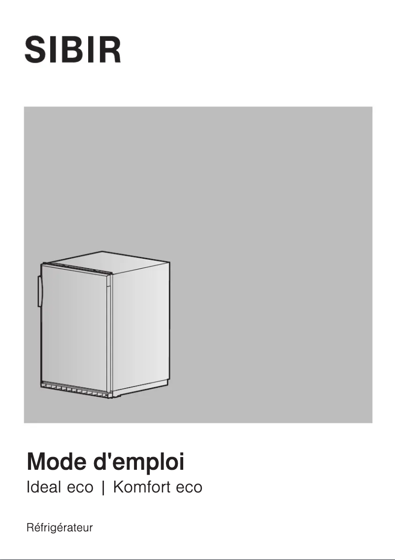 Page 1 de la notice Manuel utilisateur SIBIR Komfort eco