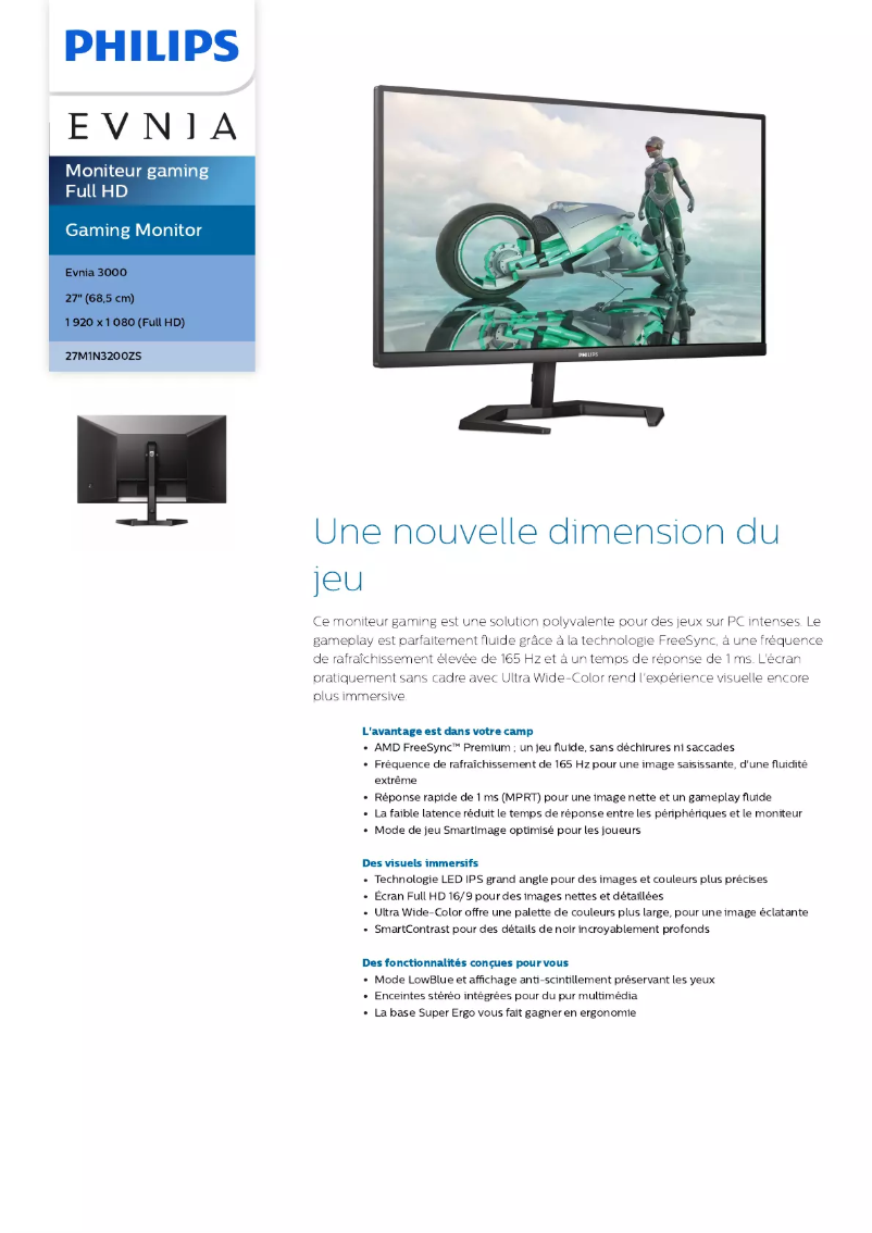 Image de la première page du manuel de l'appareil Evnia 27M1N3200ZS
