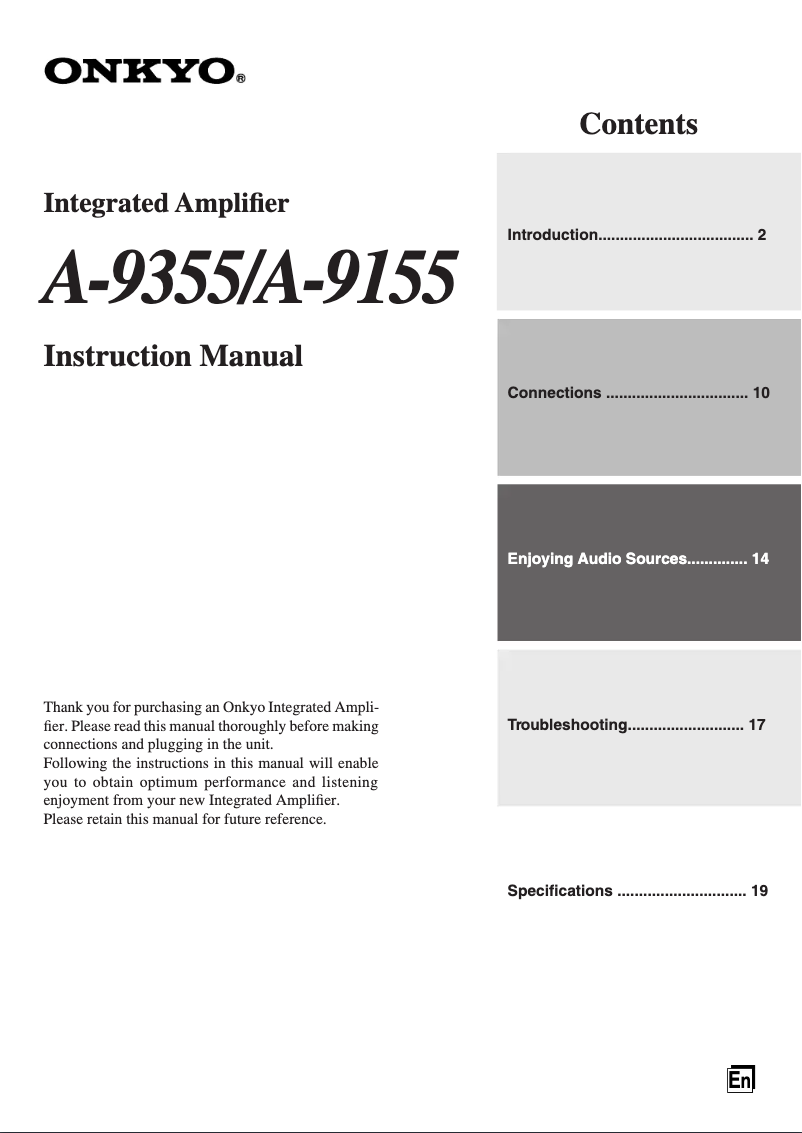 Image de la première page du manuel de l'appareil A-9355