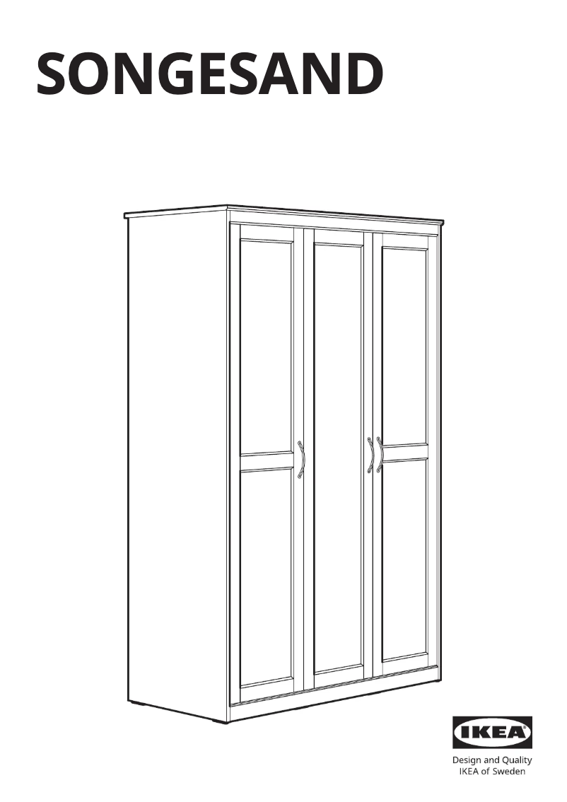 Page 1 de la notice Manuel utilisateur Ikea SONGESAND 603.751.33
