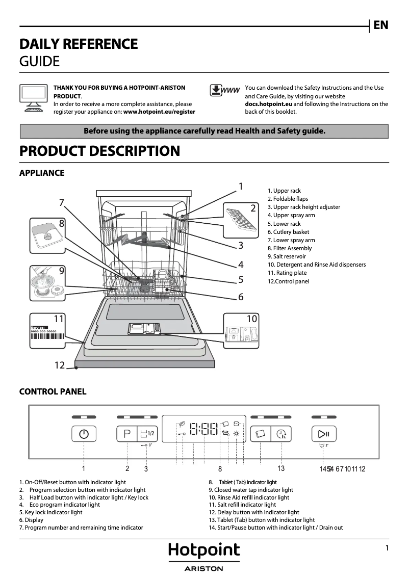 Page n°1 - Manuel utilisateur Hotpoint Ariston HFC 34B10
