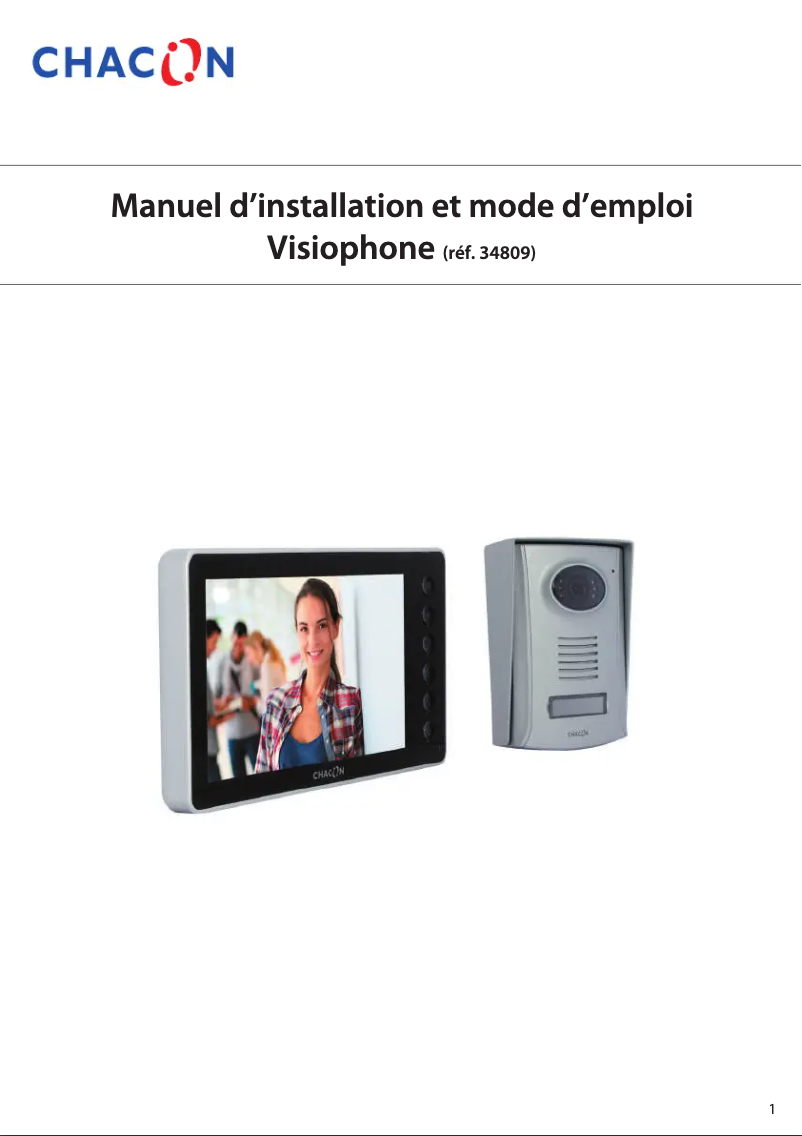 Page 1 de la notice Manuel utilisateur Chacon 34809