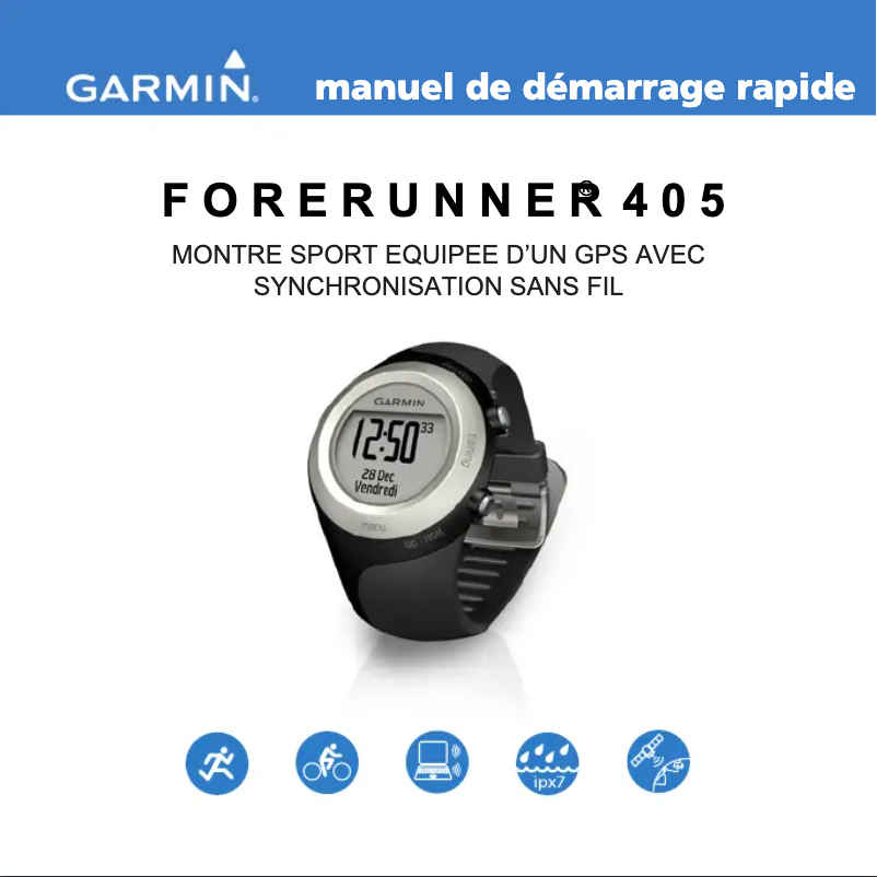 Página 1 del manual Manual de usuario Garmin Forerunner 405