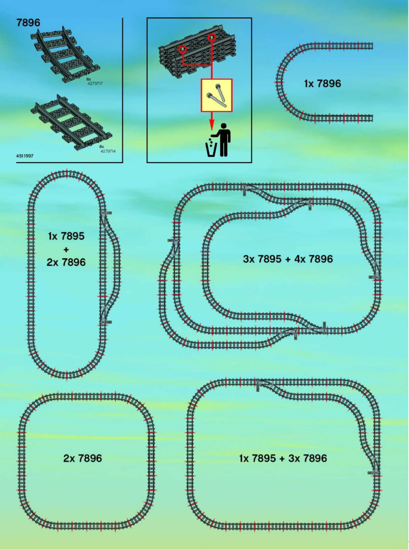 Page 1 de la notice Manuel utilisateur Lego Straight & Curved Rails