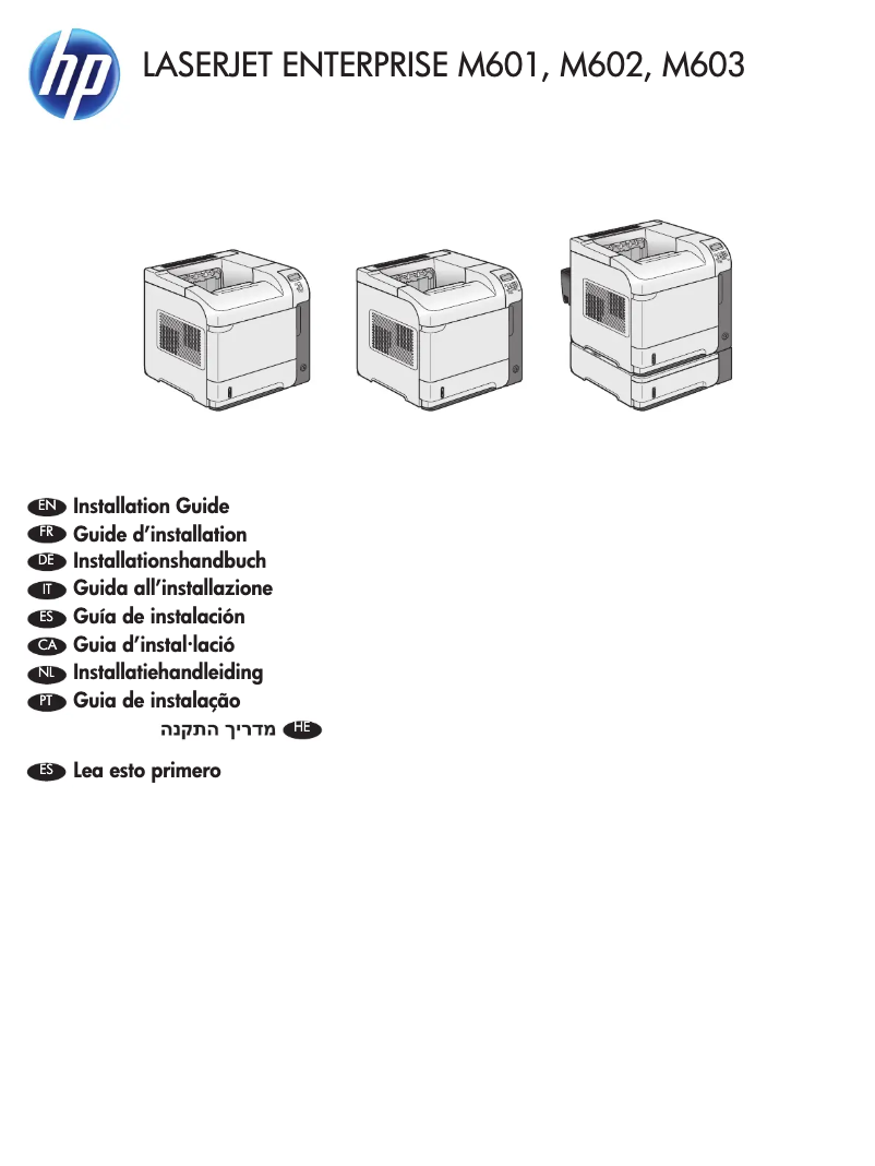 Página 1 del manual Manual de usuario HP LaserJet Enterprise 600 M601n